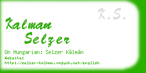 kalman selzer business card