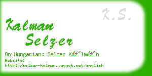 kalman selzer business card